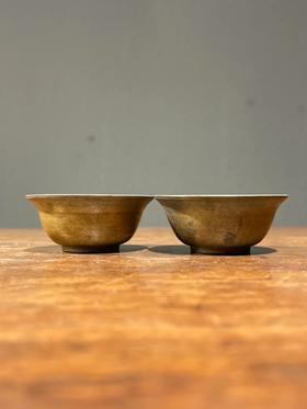 利马铜佛前供杯一对，顺丰包邮