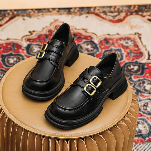 XHD-535-2新款厚底百搭单鞋jk乐福通勤女鞋 商品图6