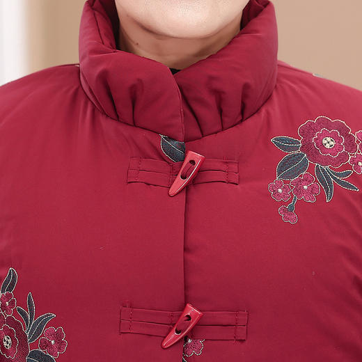 中老年人女装大码加绒，奶奶装立领绣花唐装厚TYWF-D062FEA211 商品图2