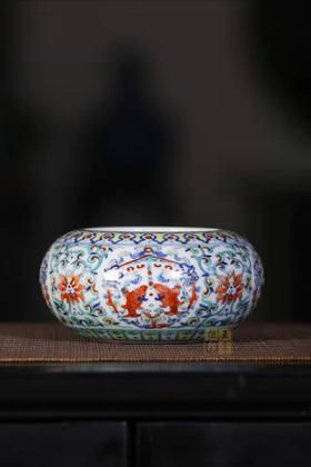 斗彩缠枝双鱼纹水洗