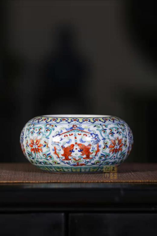 斗彩缠枝双鱼纹水洗 商品图0