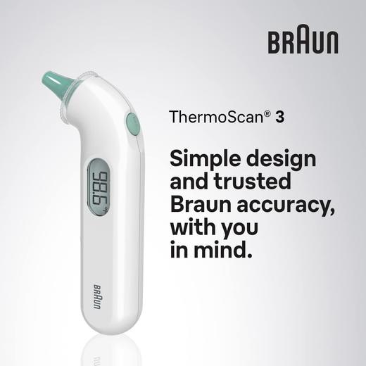 Braun博朗 Thermoscan 3 耳温计 儿童、成人都适用￥299直邮到手 商品图0