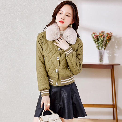 皮衣外套女，秋冬新款加绒加厚带毛领pu皮夹克短外套潮HR-CLYZ22135 商品图6