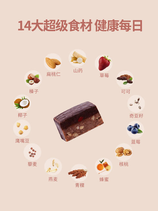 每日乔安·超级食物小方可可榛子味休闲零食糕点 商品图1