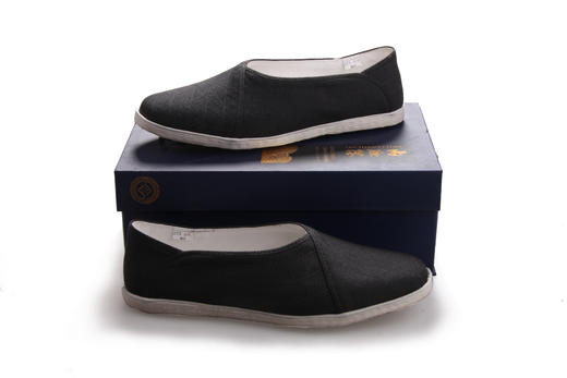 内联升男鞋手工单鞋千层底毛料绗缝边布鞋8122A 商品图0