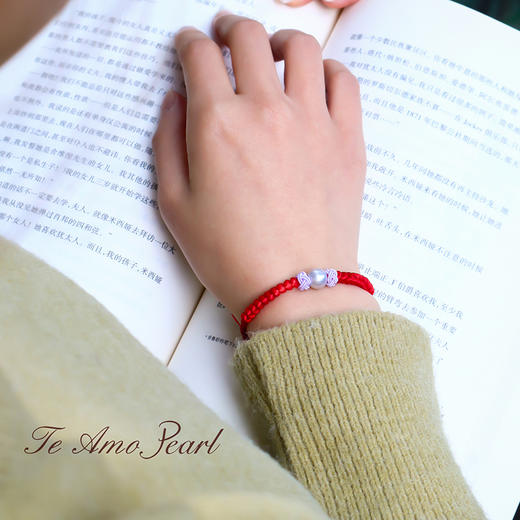 【小红绳】手工编织开运珍珠手链 商品图2