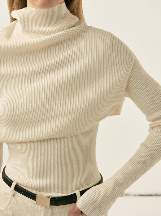 Viktoria Chan｜AW22011 Rue ribbed Tank [黑/白/深灰] 商品图1