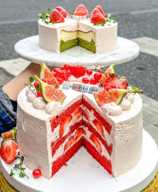 【草莓屋】红宝石（红丝绒戚风胚➕莓果夹心和奶油） 商品图4