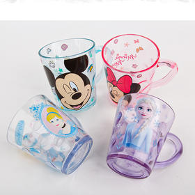 冰雪奇缘漱口杯米奇儿童艾莎公主塑料水晶杯卡通可爱刷牙杯男女童