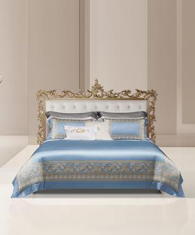 【6F】ROYALCOVER/罗卡芙欧式巴洛克套件真丝数码印花四件套 特尔尼庄园