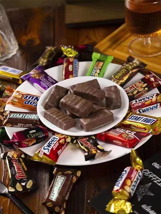 俄罗斯巧克力糖 原装进口拉迈尔牌果仁巧克力混合糖 500g/袋 商品图13