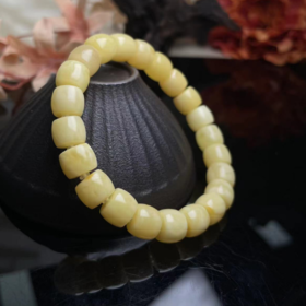 蜜蜡手串-单圈桶珠