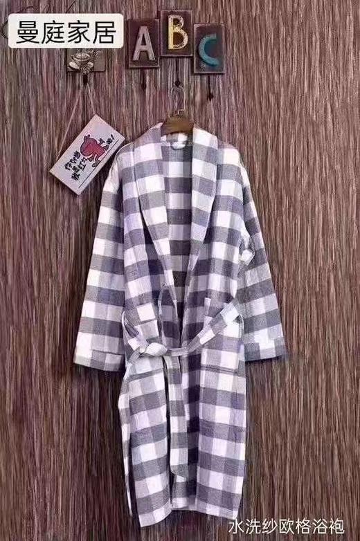 曼庭家居四季棉纱浴袍 商品图4