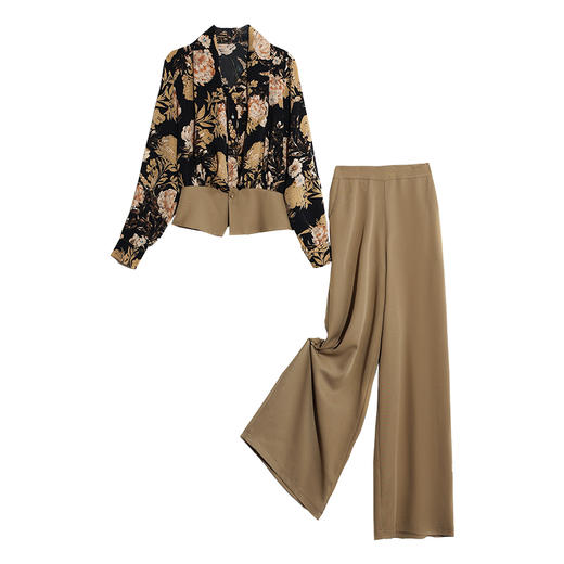 春装新款，印花拼接时尚韩版修身两件套HR-YLFS8817 商品图6