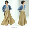 【限时秒杀】COCOBELLA复古水洗裸领牛仔外套女秋时尚九分袖短款上衣DN610 商品缩略图2