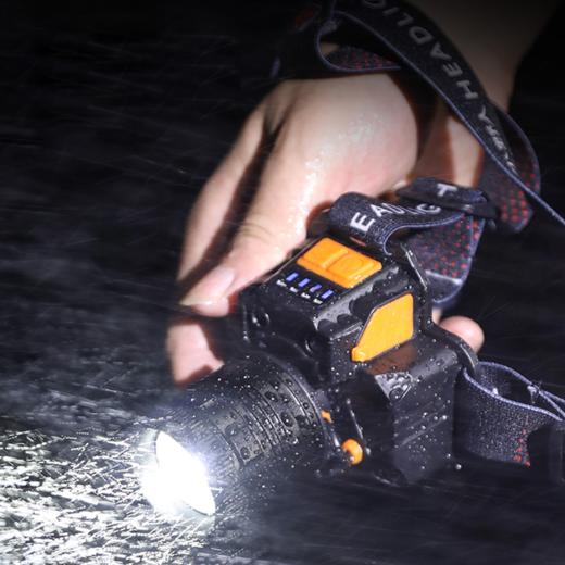 强光头戴式手电筒灯品宁新款大功率户外超长续航充电夜钓专用 商品图2