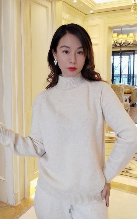 逸红颜 #明月优选 🔥亏本羊绒🔥「柔婉」100意大利进口山羊绒加厚高领羊绒衫, 软糯温暖,不惧降温冷空气 商品图5