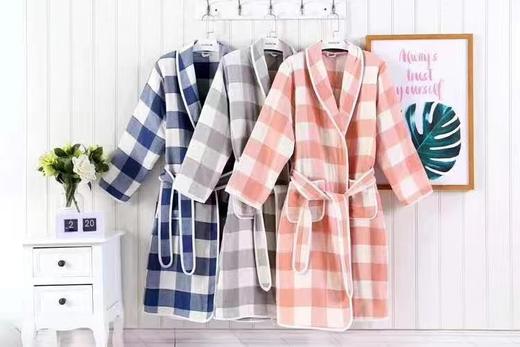 曼庭家居四季棉纱浴袍 商品图0