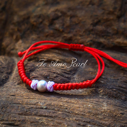 【小红绳】手工编织开运珍珠手链 商品图3