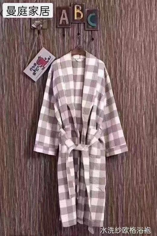 曼庭家居四季棉纱浴袍 商品图3