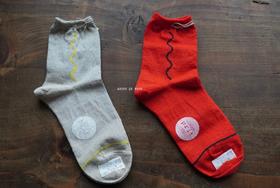 prit浅卡其红色袜子