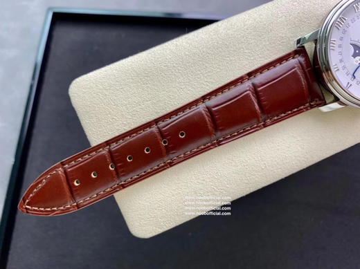 OM宝povilleret 经典6654 全新V3升级版。月相均为真功能，所以功能及外观均与原版一致，V3表壳厚度为11.7mm 比V2 薄0.6mm，男士腕表，自动机械机芯，皮表带，透底 商品图9