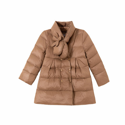 littletime女童羽绒服冬季中长款加厚白鸭绒2022新款洋气儿童棉服 商品图4