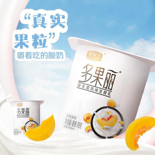 君乐宝多果丽黄桃果粒联杯酸奶720g 商品图4