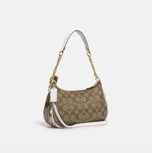 好价！Coach白拼老花腋下包链条包斜挎包 ￥1250直邮到手 商品图1