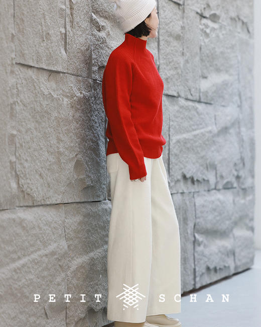 PETIT SCHAN小闪 CLO#181 vast whiteness 白茫茫 羊毛棉混纺针织小外套/阔腿裤 商品图5