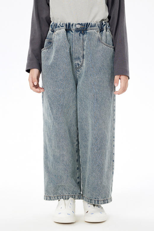 JNBY   23年春款  全棉宽松牛仔九分裤  1N1E11710 商品图0