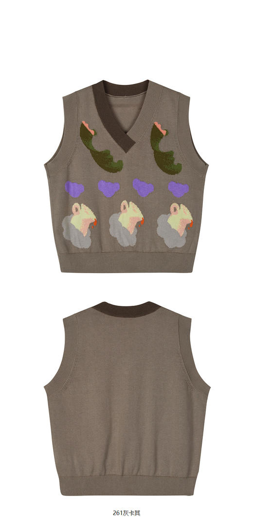 JNBY  23年春款  精梳棉毛衫背心  1N1314050 商品图9