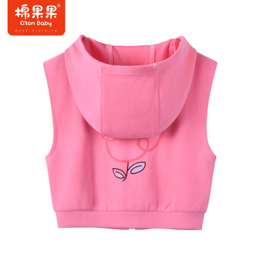 棉果果商场同款春季新品女童甜美可爱针织连帽马夹柔软亲肤百搭外穿上衣M122171223053 商品图8