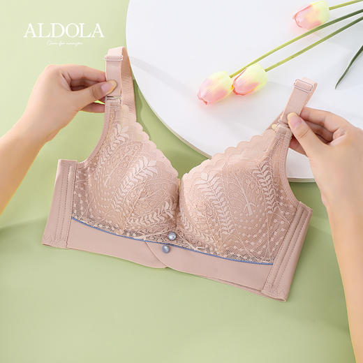 雅黛丽内衣女小胸聚拢收副乳防下垂文胸无钢圈显胸大女士蕾丝胸罩 商品图0