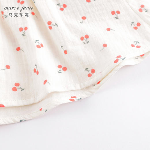 马克珍妮春夏装新款 女童田园风樱桃满印半身裙230208 商品图5