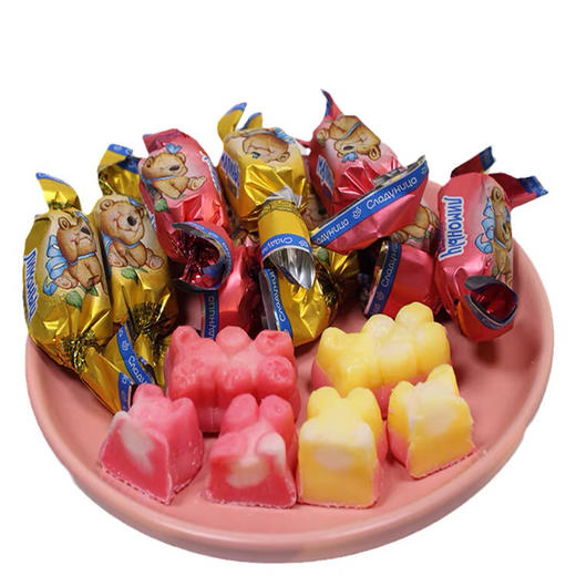 俄宝多牌彩色小熊糖果俄罗斯进口袋装夹心软糖高颜值零食喜糖年货 商品图1