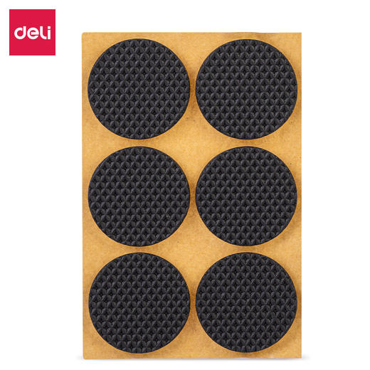 得力30481得力EVA家居保护垫φ3.8cm*4mm厚(黑)(6片/袋) 商品图0