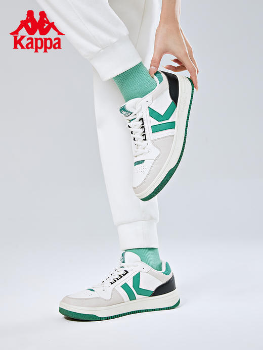Kappa卡帕板鞋22新男女皮面休闲鞋时尚运动鞋解构小白鞋K0DW5CC17 商品图2