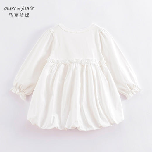 马克珍妮春装新款 女童泡泡袖不规则连衣裙 儿童裙子230082 商品图2