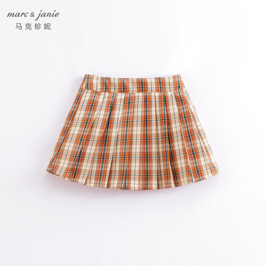 马克珍妮春夏新款 女童学院风A字百褶裙 儿童短裙230176 商品图0