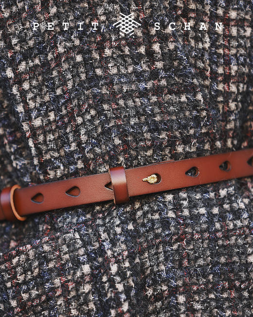 3000积分兑换 PETIT SCHAN小闪 小闪P字扣意大利进口头层牛皮皮带/腰带 商品图0