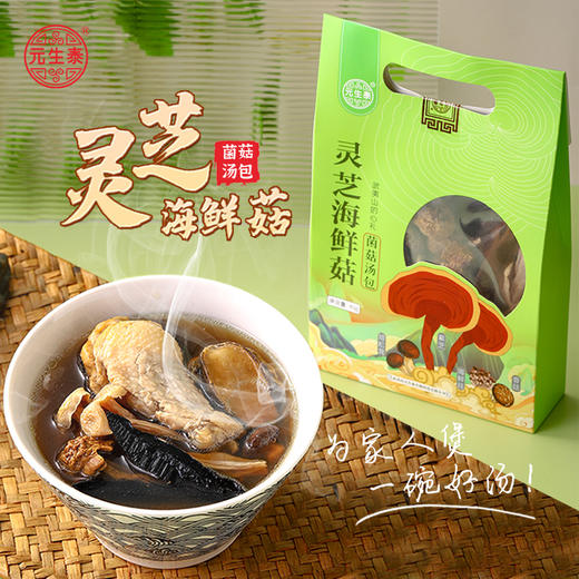 元生泰 紫灵芝海鲜菇汤包 40g/袋 紫芝 香菇 姬松茸 海鲜菇 滋补养生汤包 商品图0