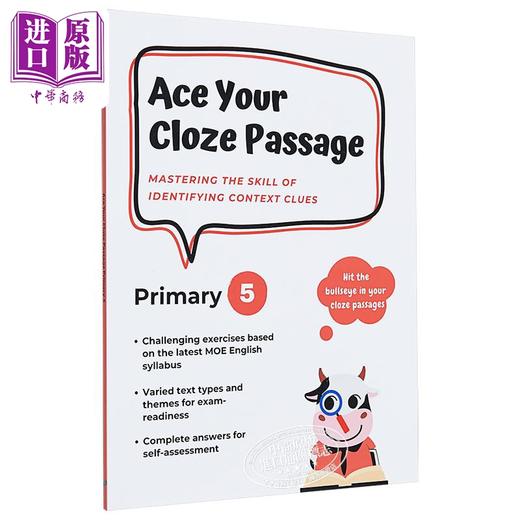 【中商原版】新加坡教辅 Ace Your Cloze Passage Primary 5 战胜英语完形填空 小学5年级 教辅练习 英语填空题 英文原版图书 商品图0