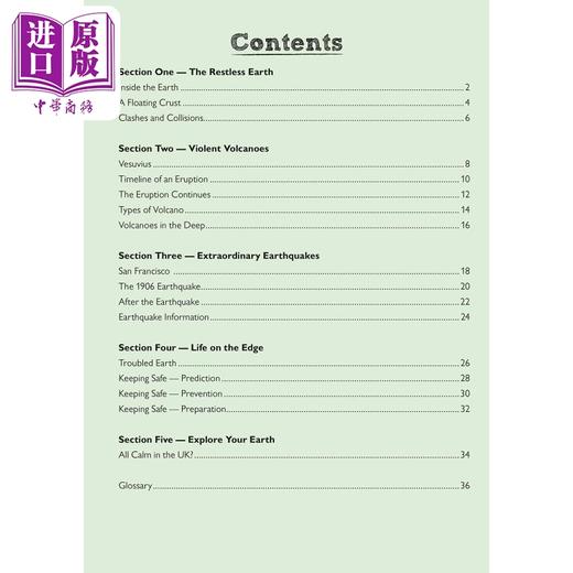 【中商原版】英国CGP KS2 Discover & Learn: Geography - Volcanoes and Earthquakes Study Book 商品图1