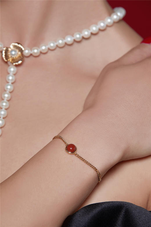 pearlmoments 一颗珠（ 南红  珍珠 ）手链 商品图2
