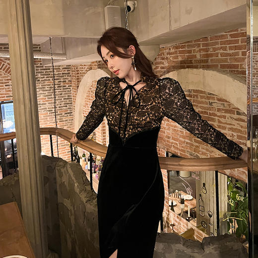 【大货福利，不退不换】  蕾丝蝴蝶结连衣裙 商品图0