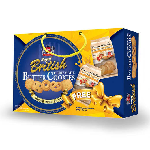 马来西亚进口GPR曲奇饼干908g+160g超大盒年货送礼休闲零食铁礼盒 商品图2