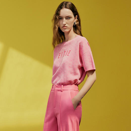 EITIE爱特爱春季新款显瘦舒适温柔套头针织衫7301004 商品图4