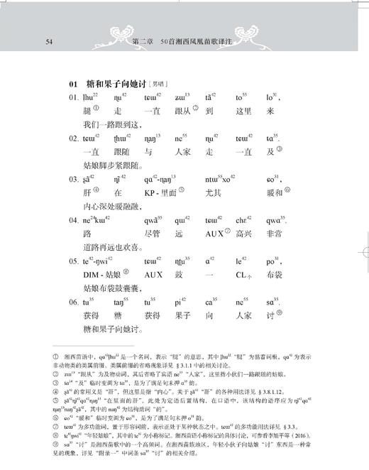 湘西凤凰苗歌译注及语言学研究 商品图2