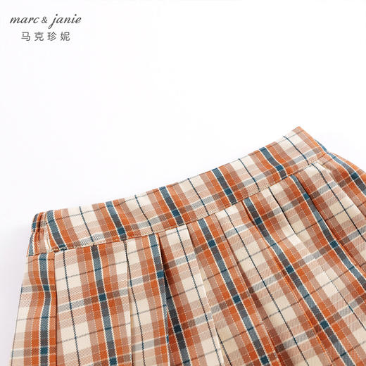 马克珍妮春夏新款 女童学院风A字百褶裙 儿童短裙230176 商品图3